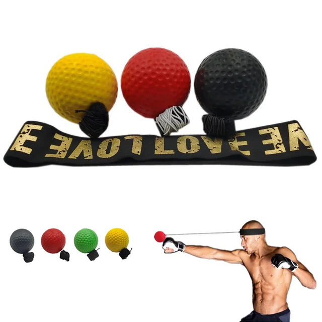 Baoblaze Box-Reflexball mit Stirnband – Punching Ball am Gummiband für Reaktions- und Schlagtraining