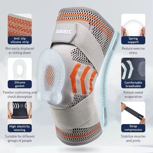 AOLIKES Jiu Jitsu & Ringen Knee Brace - Grau