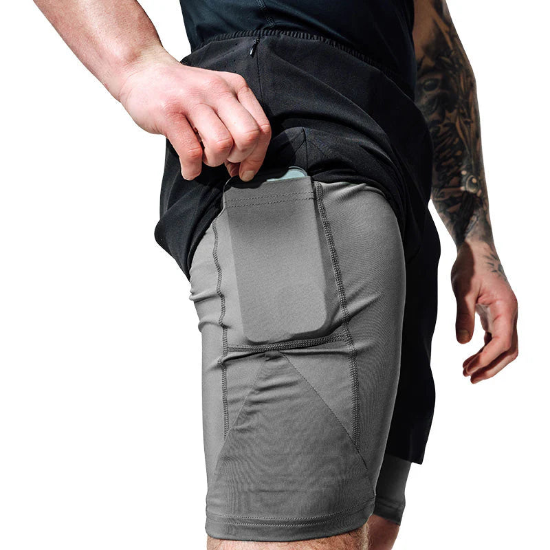 Short de compression MMA 2 en 1 RDX T16 - Noir