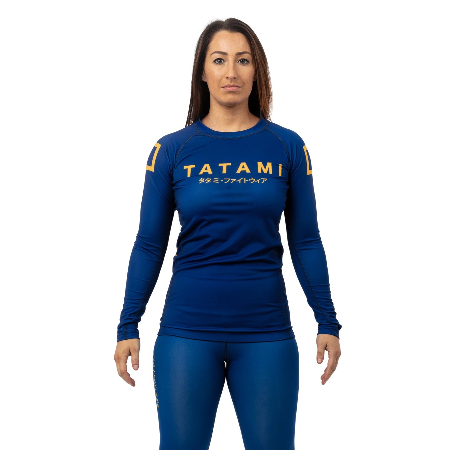 Tatami Ladies Katakana Long Sleeve Rash Guard - Navy - FIGHTWEAR