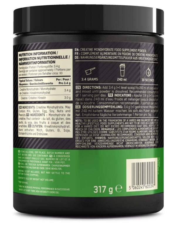 Créatine micronisée Optimum Nutrition (317 g)
