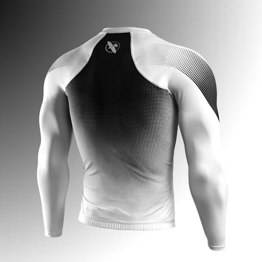Hayabusa Men’s Pro Ranked Long Sleeve Rash Guard - Weiss