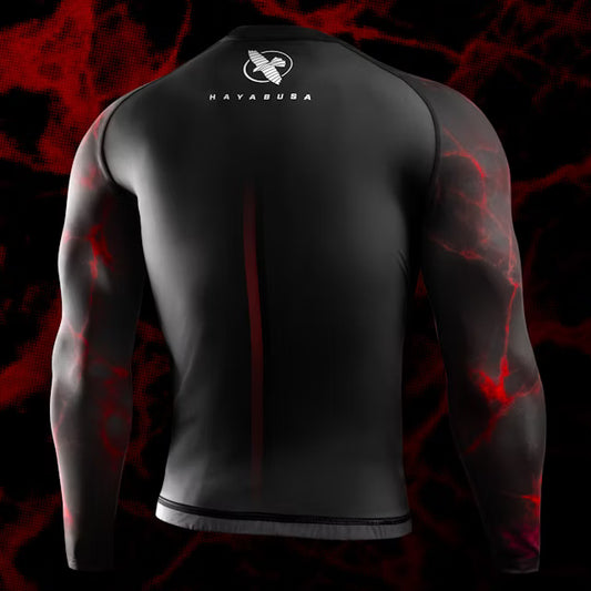 UFC BJJ Men’s Long Sleeve Rash Guard - Schwarz
