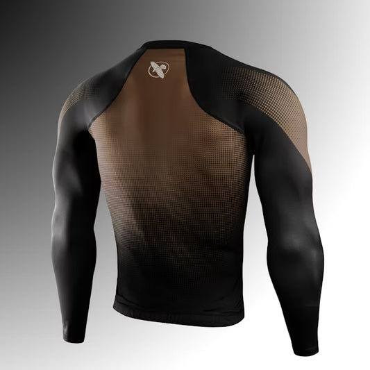 Hayabusa Men’s Pro Ranked Long Sleeve Rash Guard - Braun