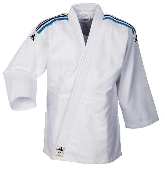 adidas Judo-Anzug Club weiss/gradient blau J350 - FIGHTWEAR