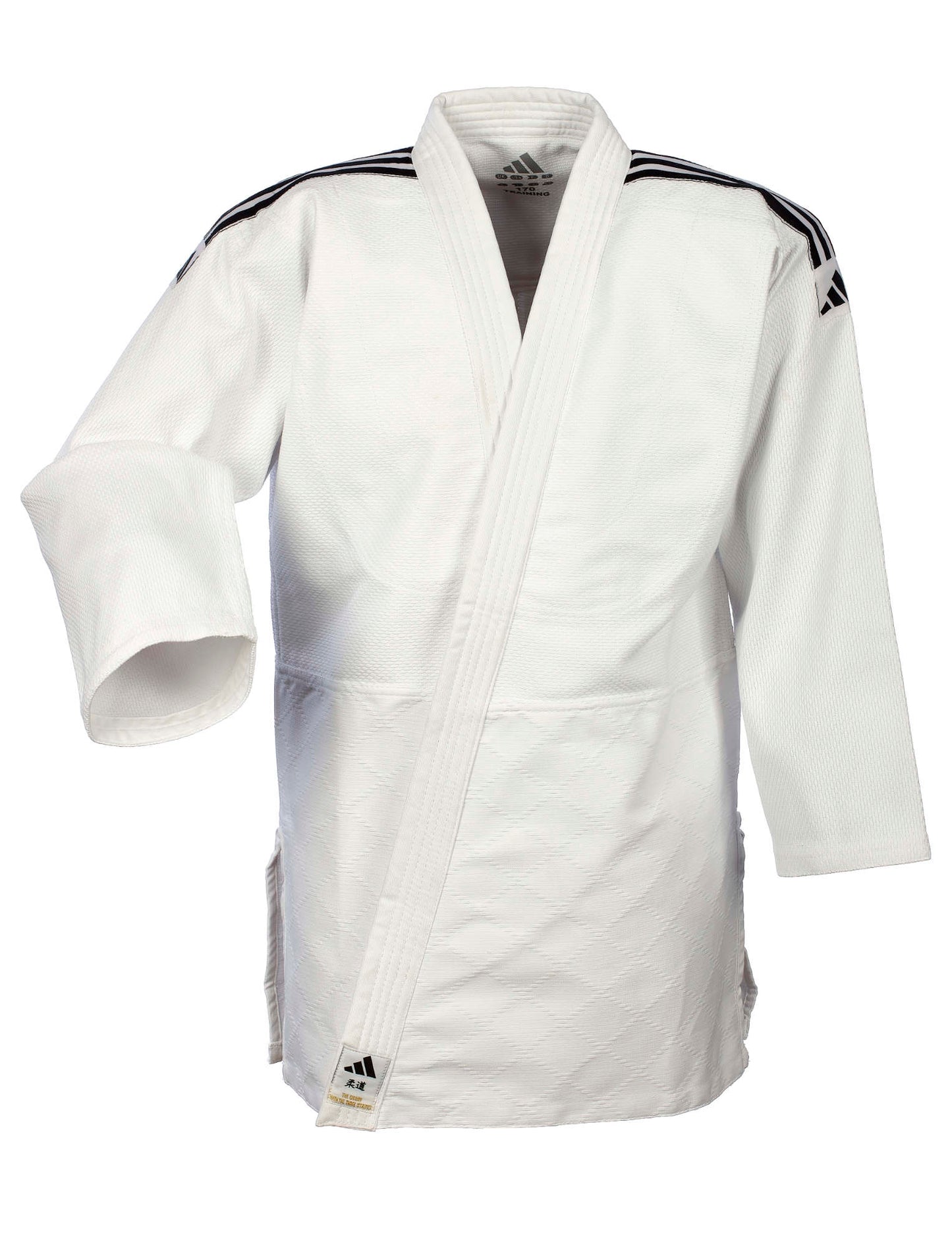 adidas Judo-Anzug Training weiss/schwarze Streifen J500 - FIGHTWEAR