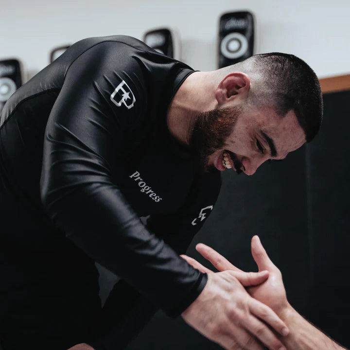 Rashguard à manches longues Progress Academy - Noir