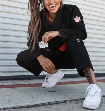 Kingz The ONE Womens Jiu Jitsu Gi - Schwarz/Rosa Gold - FIGHTWEAR