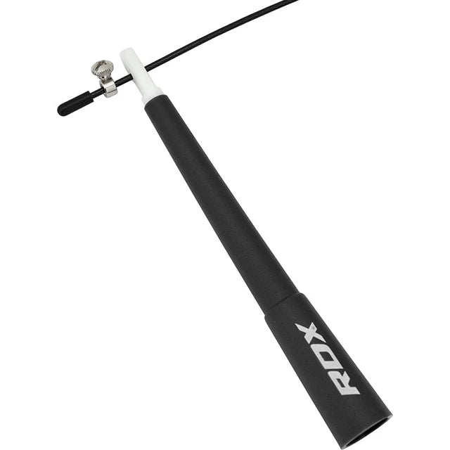 Corde à sauter réglable RDX C8 avec revêtement en PVC - Noir