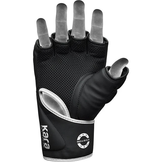 RDX F6 KARA MMA Grappling Kampfhandschuhe Gepolstert - Weiss