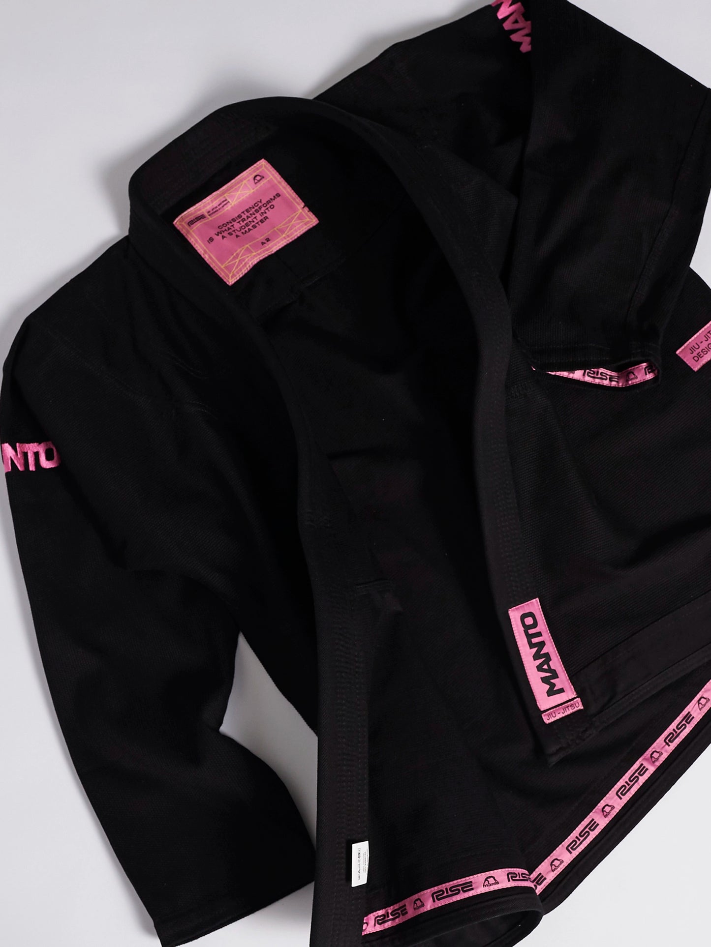 MANTO "RISE 2.0" BJJ GI - Schwarz-Rosa
