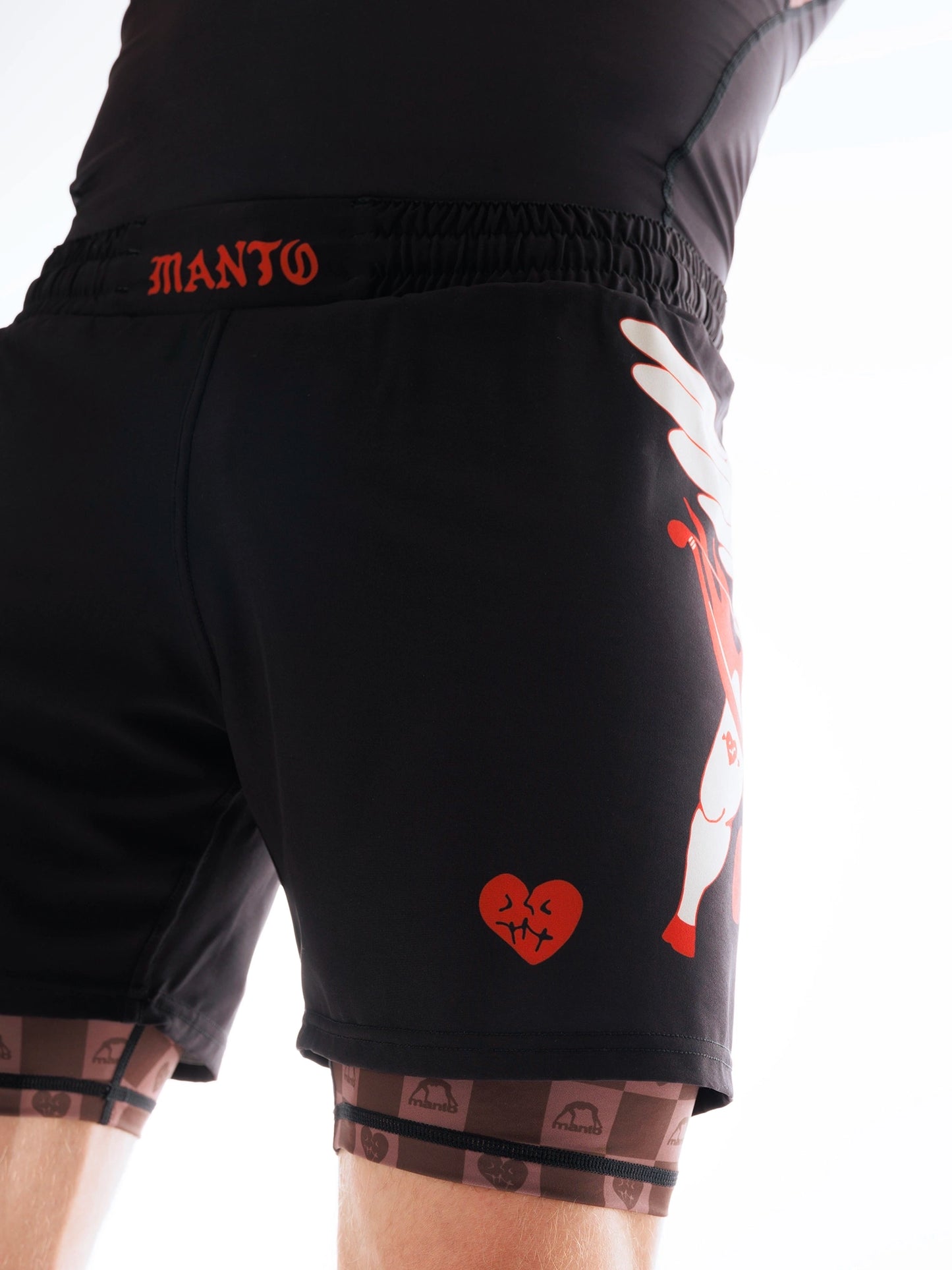 Pantaloncini da combattimento MANTO TUFF LUV neri