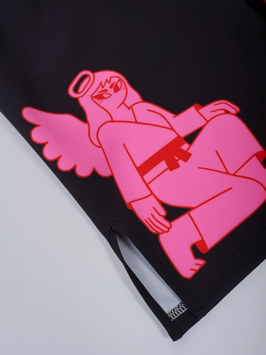 MANTO fight shorts TWO SIDES - Schwarz