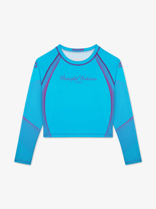 MANTO rashguard PEACEFUL VIOLENCE - Blau
