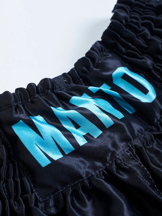 MANTO shorts MUAY THAI DUAL - Schwarz - FIGHTWEAR