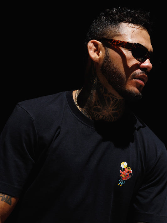 MANTO t-shirt TENGU - Schwarz