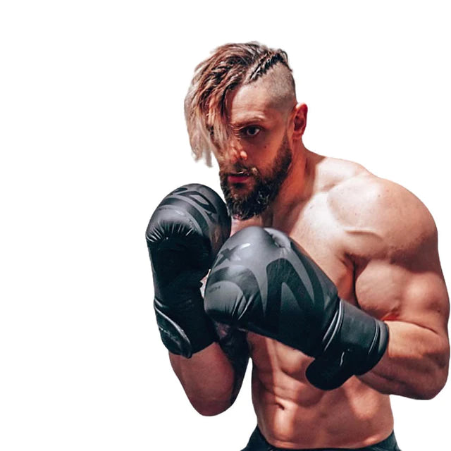 RDX F15 Noir Boxhandschuhe Training in Schwarz Kunstleder