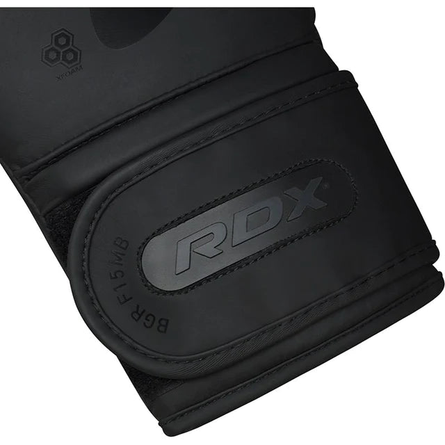 RDX F15 Noir Boxhandschuhe Training in Schwarz Kunstleder