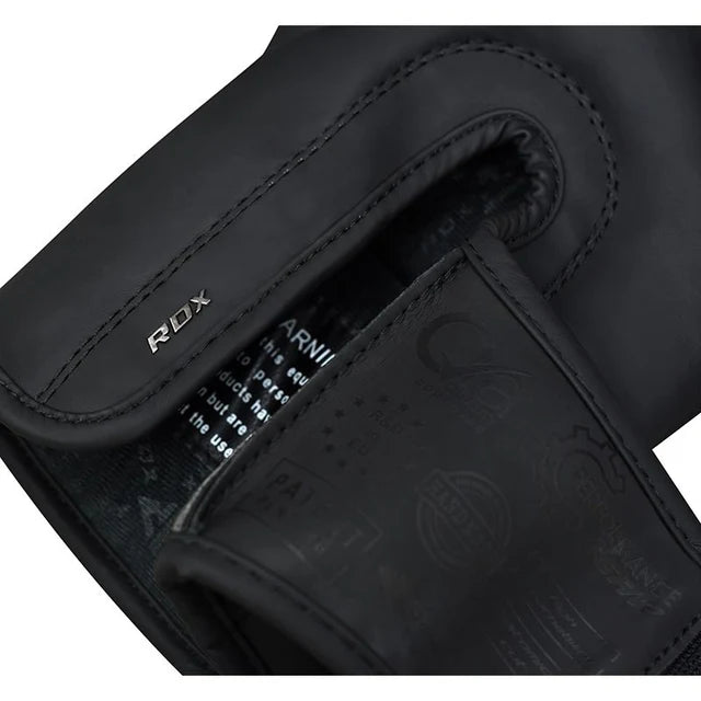 RDX F15 Noir Boxhandschuhe Training in Schwarz Kunstleder