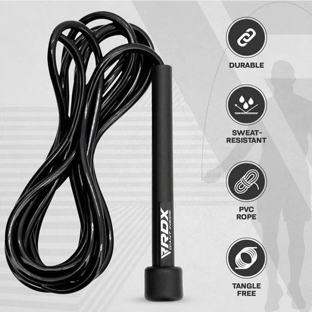 Corde à sauter RDX C10 de 2,7 m (9 pi) - Noir