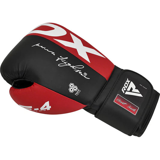 RDX F4 Sparring Boxhandschuhe Klettverschluss - Rot