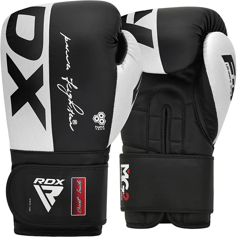 RDX F4 Sparring Boxhandschuhe Klettverschluss - Schwarz