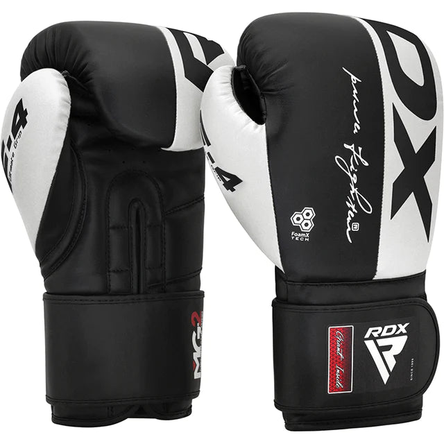 RDX F4 Sparring Boxhandschuhe Klettverschluss - Schwarz