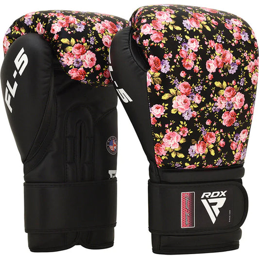 RDX FL5 Damen Boxhandschuhe Floral Kunstleder Haken und Schleife