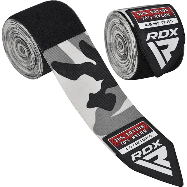 RDX WX 4.5 Professionelle Boxen Hand Bandagen - Camo Grau