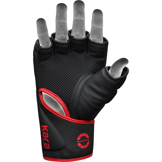 RDX F6 KARA MMA Grappling Kampfhandschuhe Gepolstert - Rot
