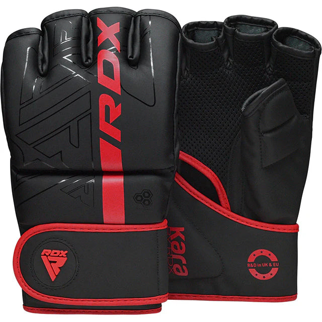 RDX F6 KARA MMA Grappling Kampfhandschuhe Gepolstert - Rot
