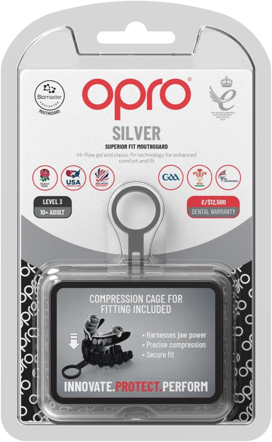 OPRO Zahnschutz Gold Jaws - Schwarz/Silber