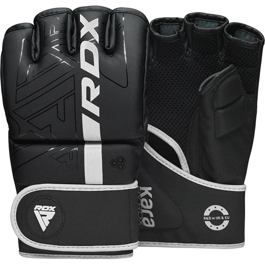 RDX F6 KARA MMA Grappling Kampfhandschuhe Gepolstert - Weiss