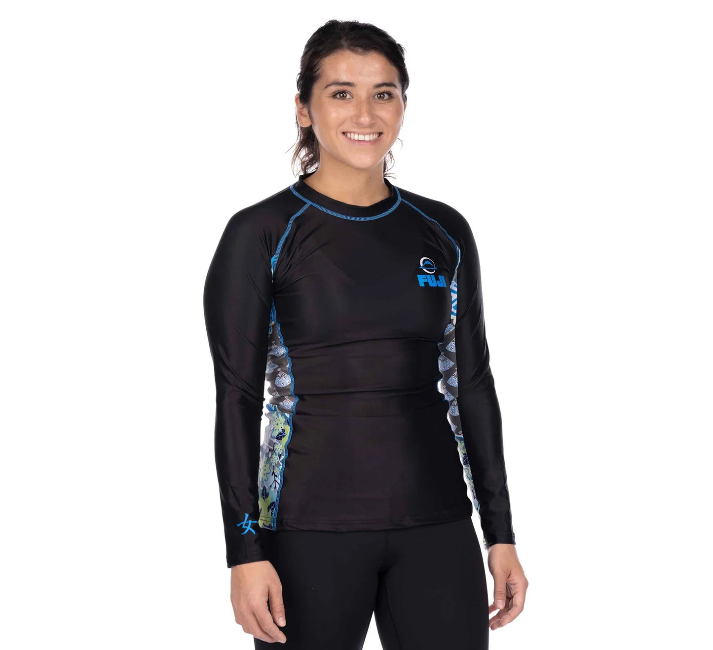 Rashguard à manches longues pour femmes FUJI Kimono - Bleu