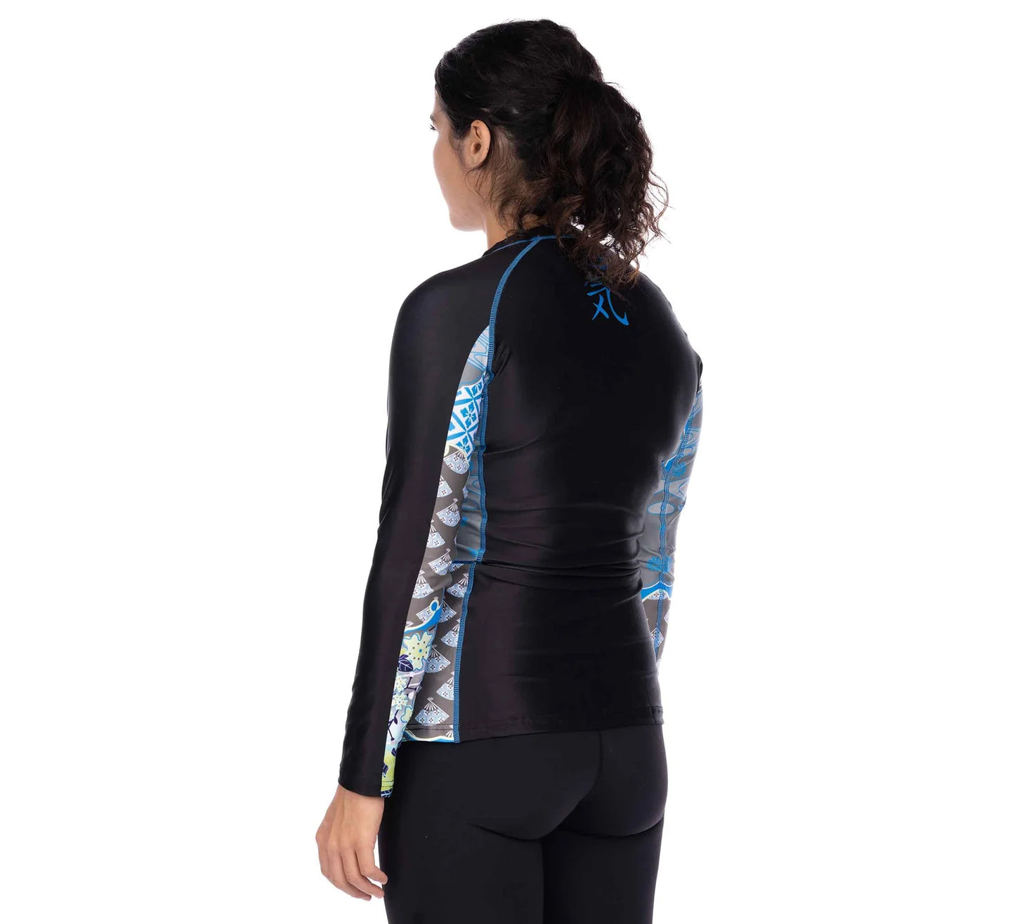 Rashguard à manches longues pour femmes FUJI Kimono - Bleu