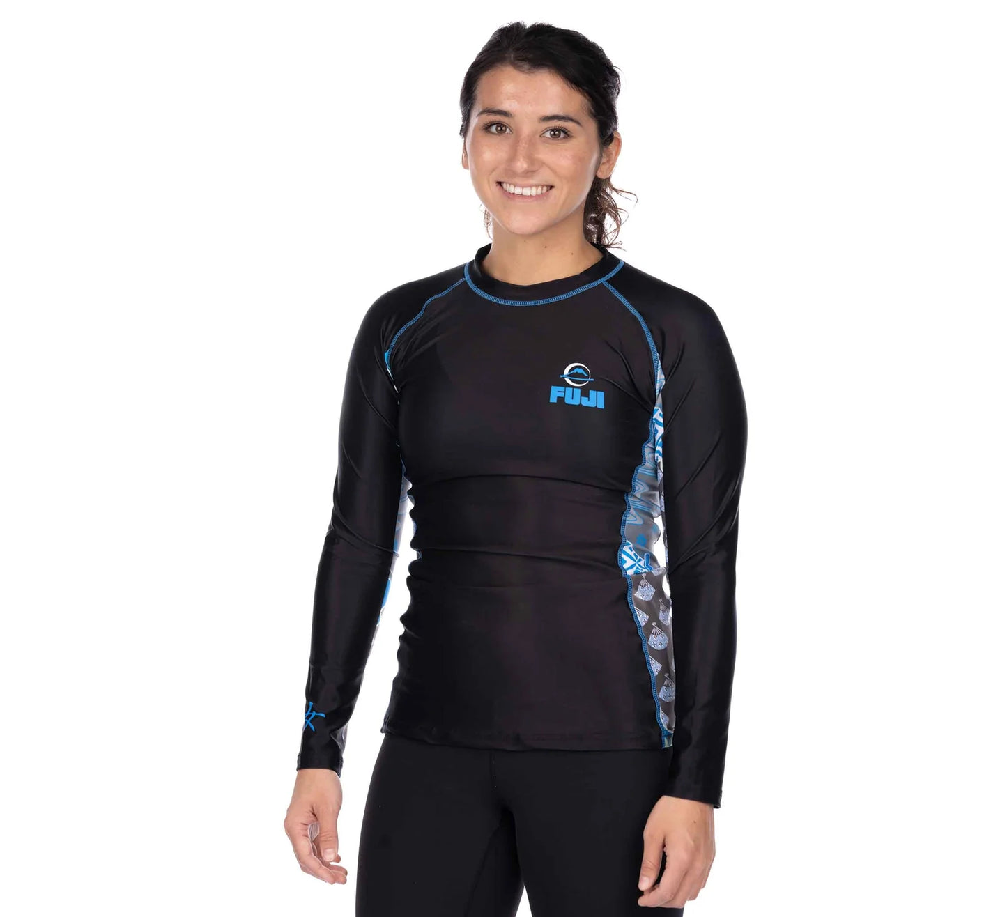 Rashguard à manches longues pour femmes FUJI Kimono - Bleu