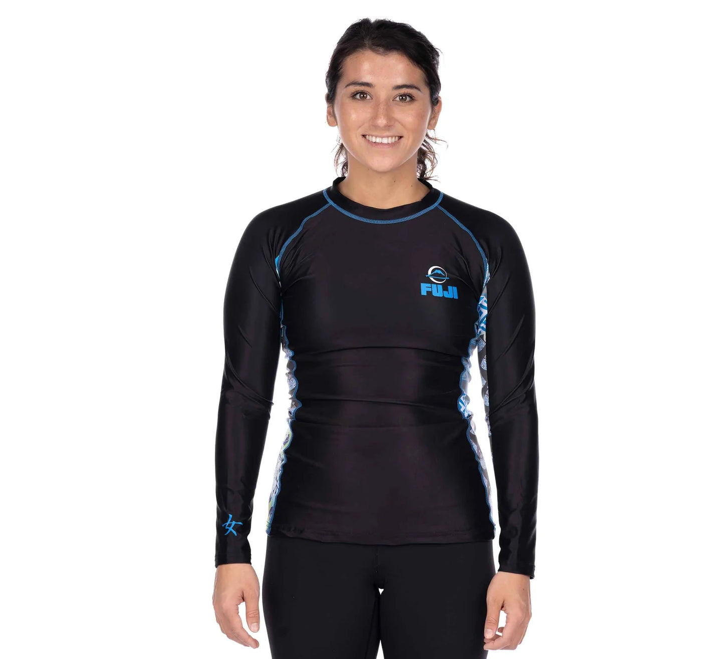 Rashguard à manches longues pour femmes FUJI Kimono - Bleu