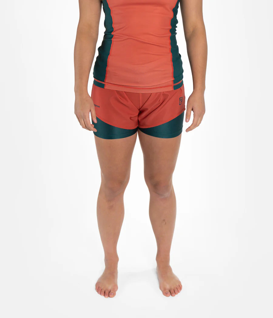 Progress Academy + Peach Sunset Women's Hybrid Shorts