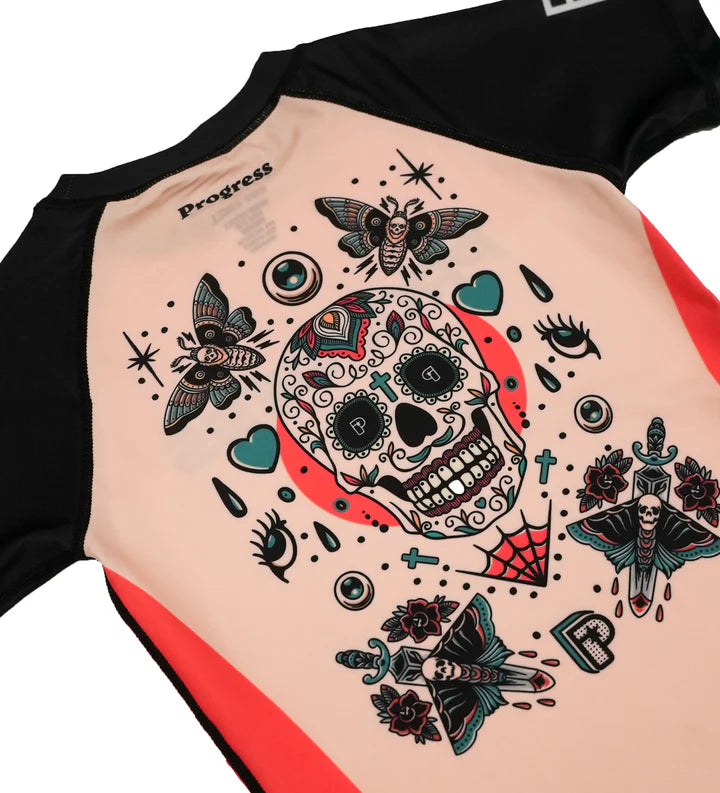 Rashguard Progress Kids con teschio di zucchero