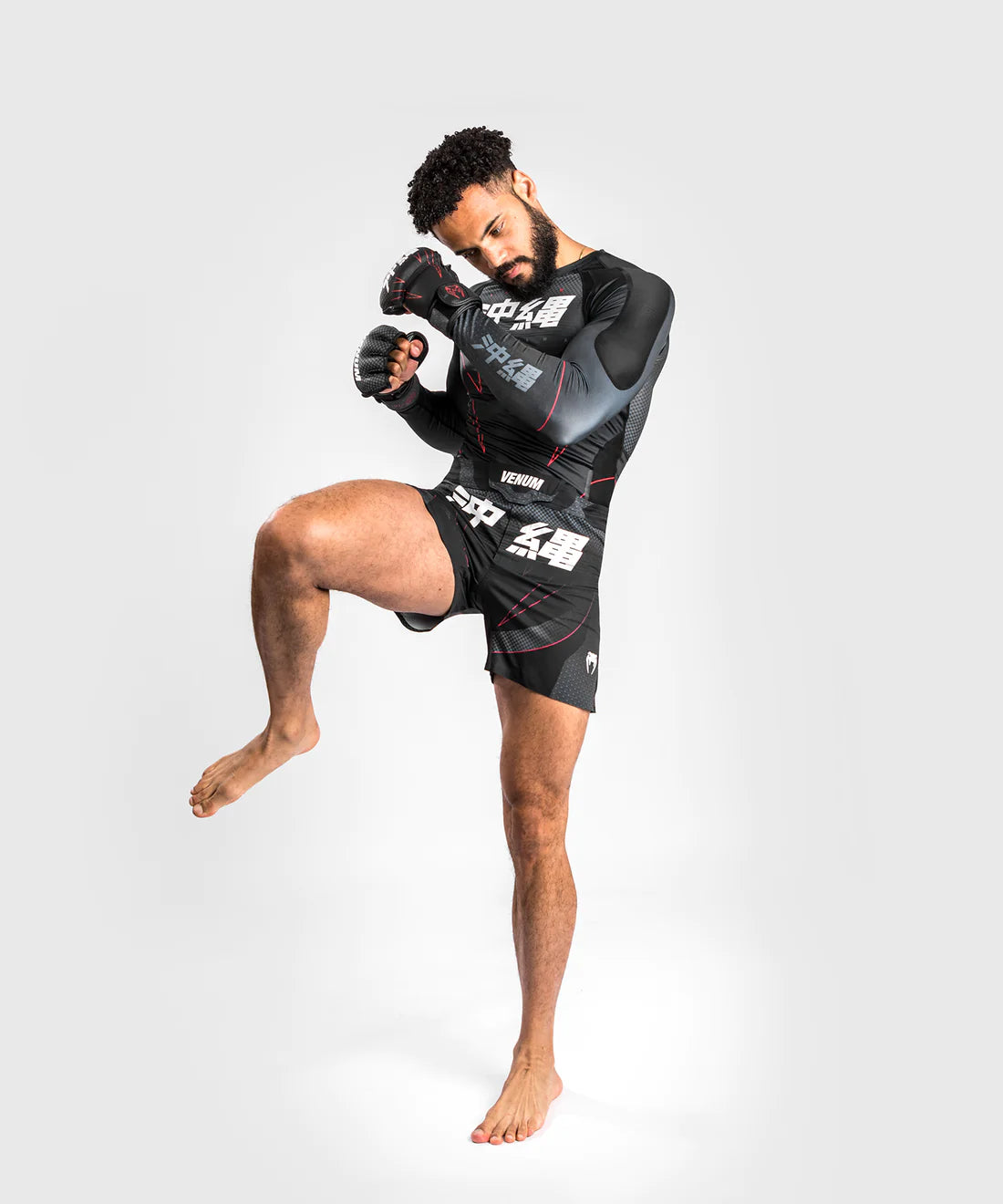 Venum Okinawa 3.0 Rashguard – Langarm – Schwarz/Rot - FIGHTWEAR