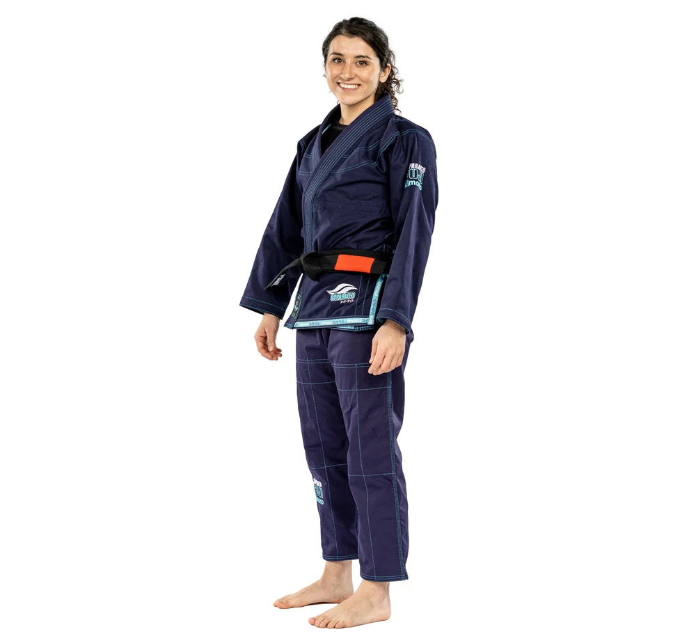FUJI Suparaito Womens BJJ Gi Crane Edition - Navy - FIGHTWEAR