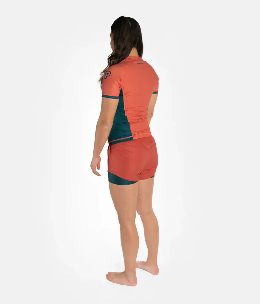 Progress Academy + Peach Sunset Women's Hybrid Shorts