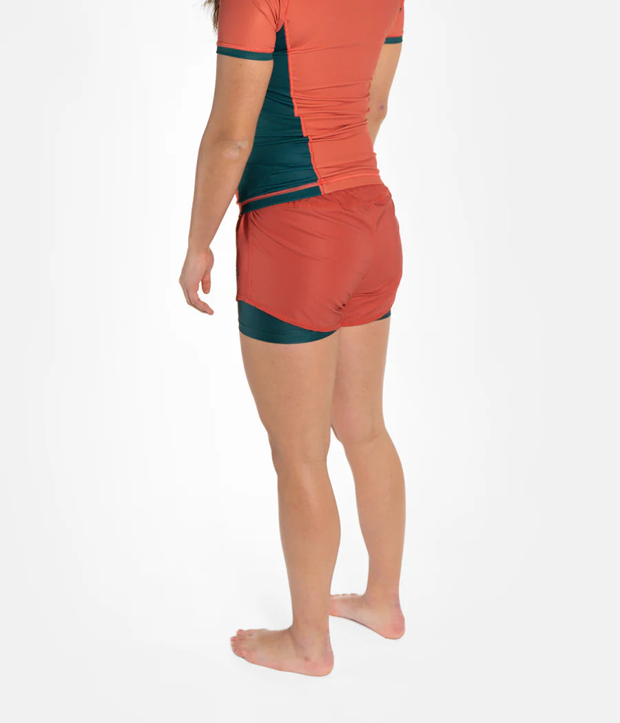 Progress Academy + Peach Sunset Women's Hybrid Shorts