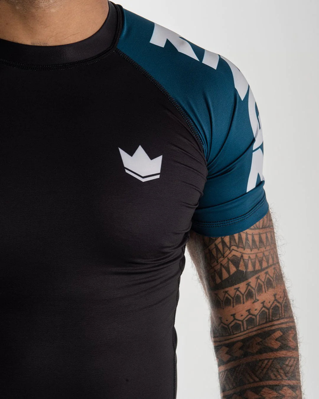 Kingz Born To Rule S/S Jiu Jitsu Rash Guard - Blau - FIGHTWEAR