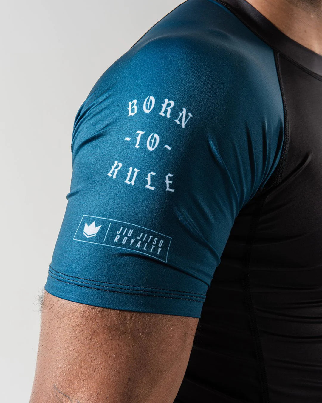 Kingz Born To Rule S/S Jiu Jitsu Rash Guard - Blau - FIGHTWEAR