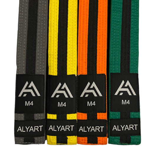 AA - Ceinture enfant IBJJF BJJ à rayures noires