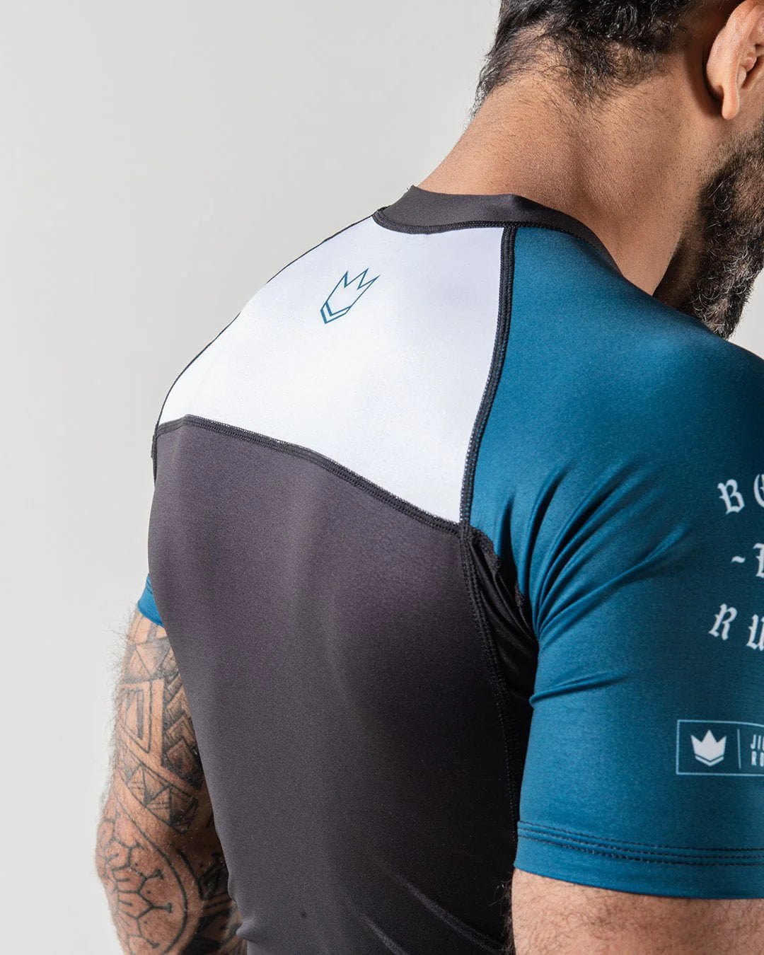 Kingz Born To Rule S/S Jiu Jitsu Rash Guard - Blau - FIGHTWEAR