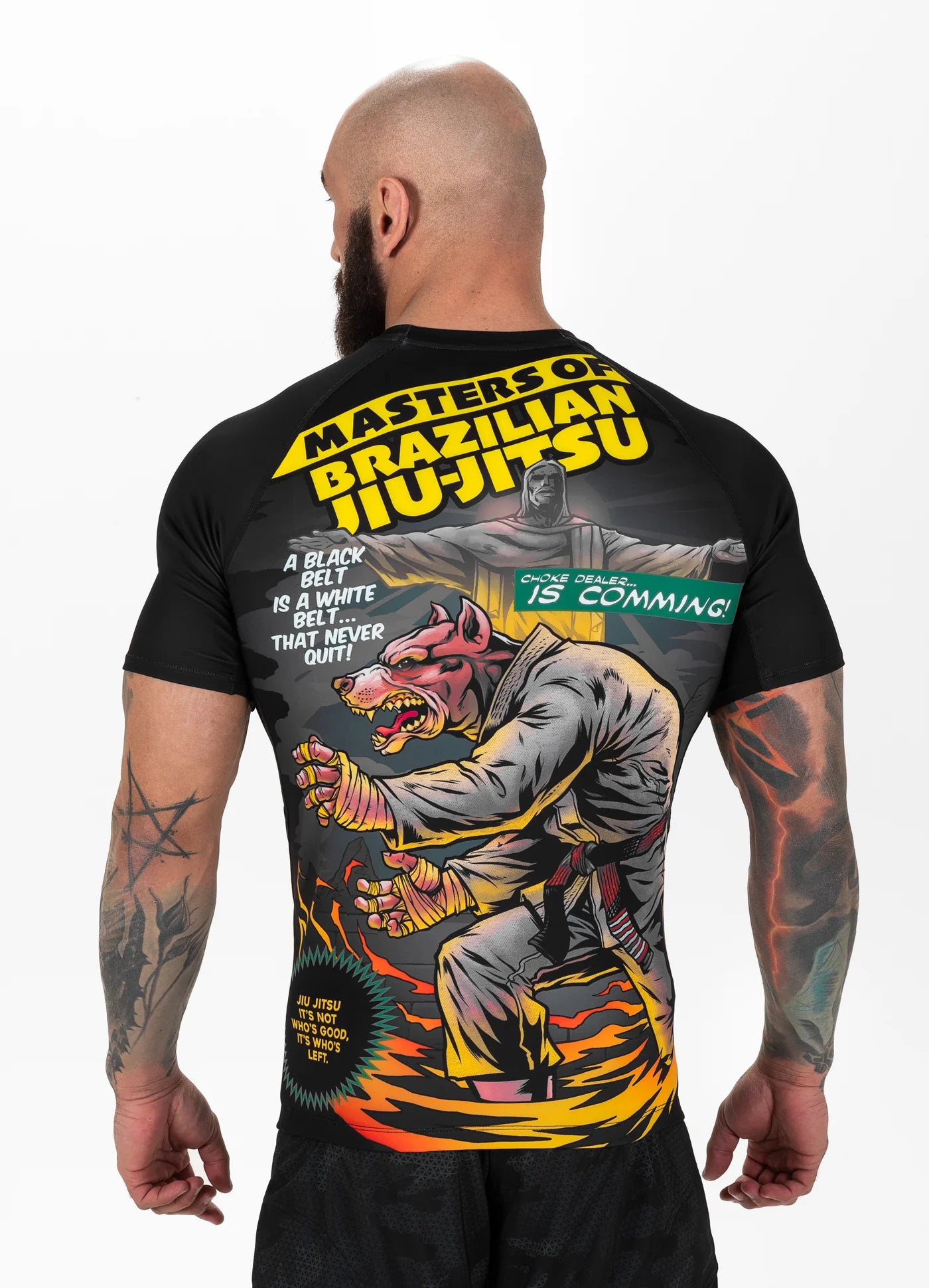 PITBULL MASTER OF BJJ HILLTOP Rashguard noir