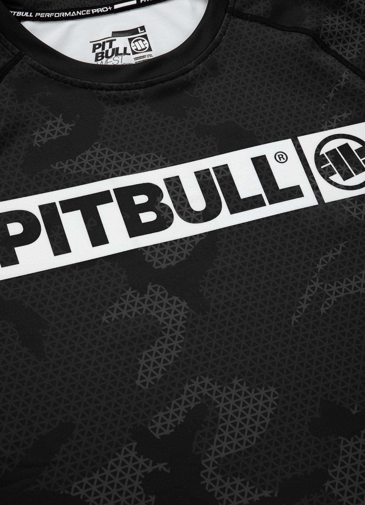 PITBULL NET CAMO HILLTOP 2 All Black Camo Rash Guard