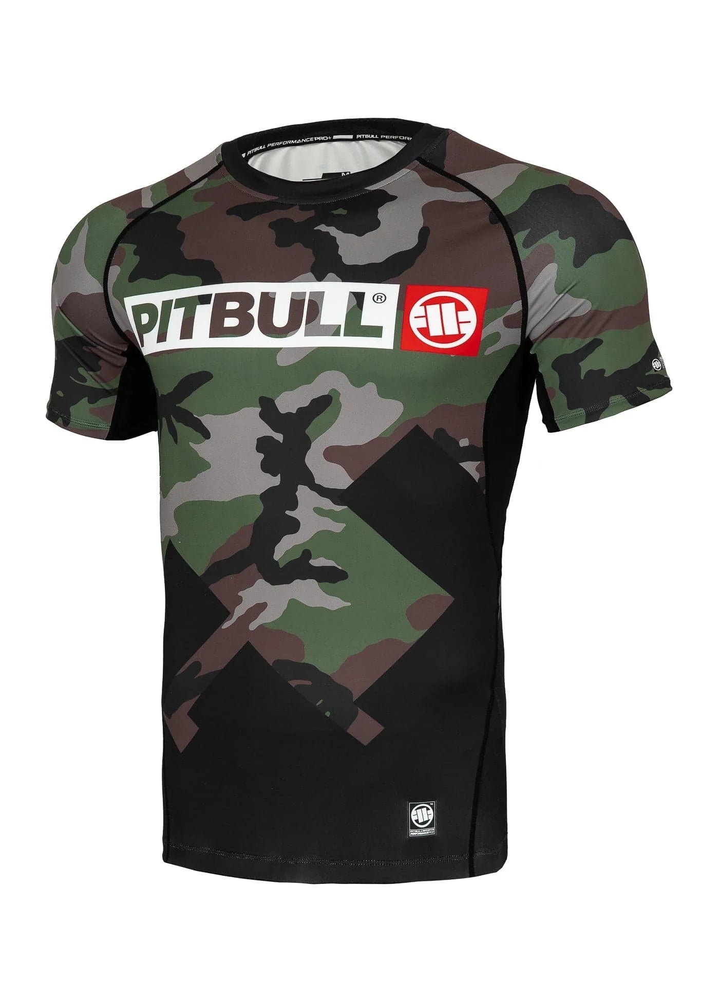 Rash Guard PITBULL CROSS CAMO Woodland Camo